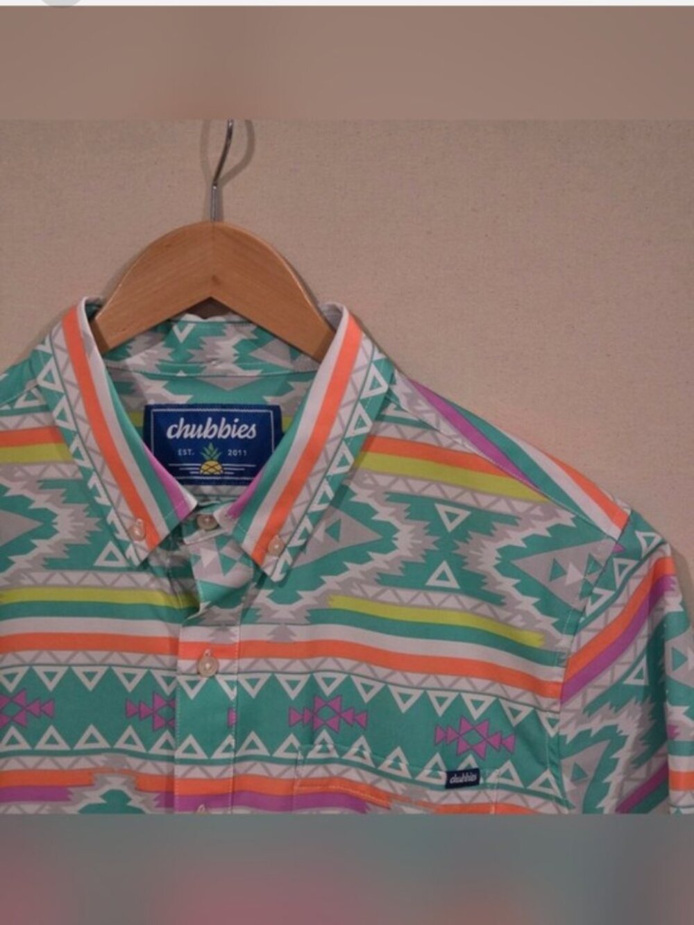 Chubbies The En Fuego Wild Popover Shirt M